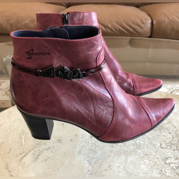 Dorking, Women’s 7.5 -38 Euro, Lightweight Leather Ankle Boots, Side Zip, GUC - Picture 1 of 16